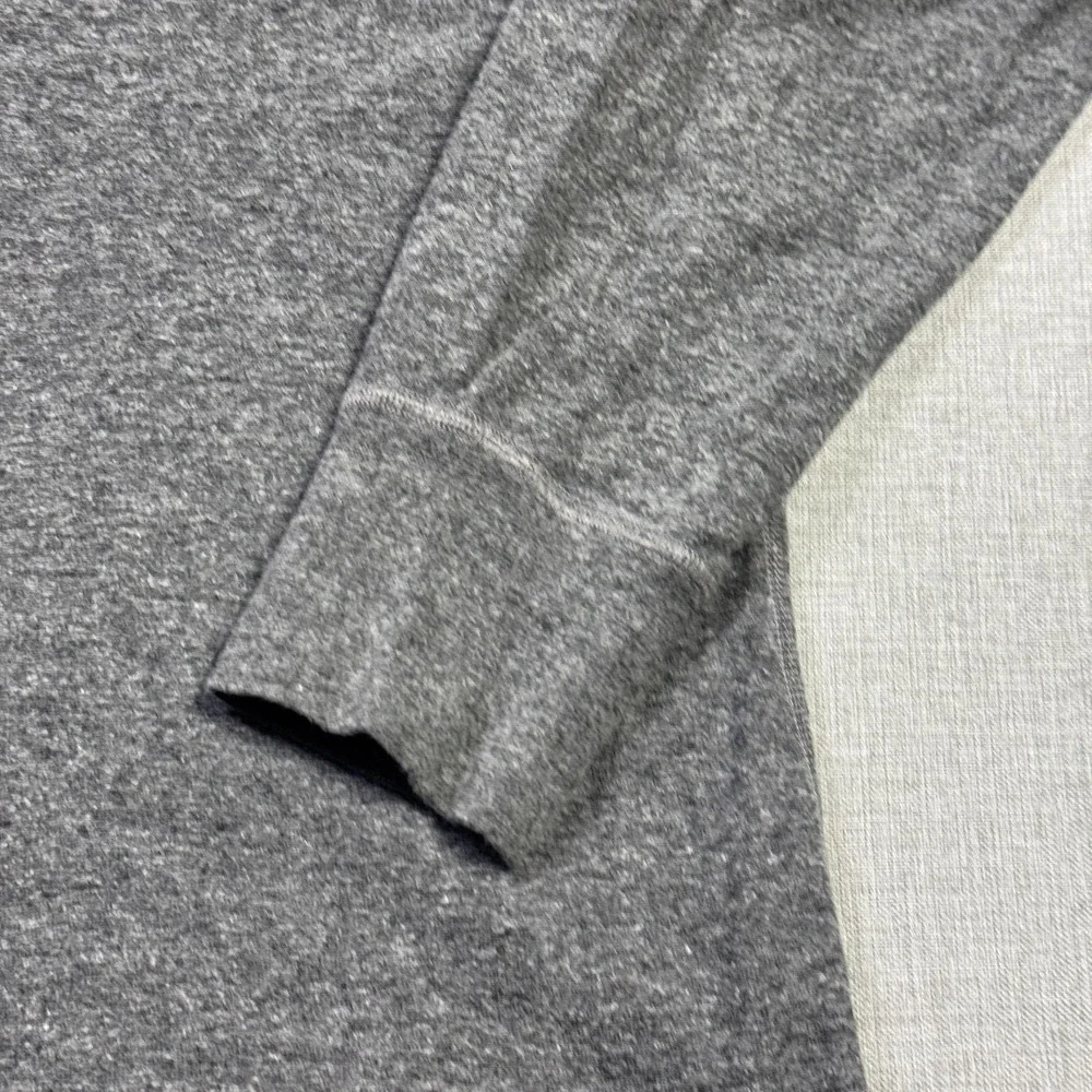 L.L. Bean River Driver Henley Shirt Mens Large Gray Crew Neck Button Cotton Wool